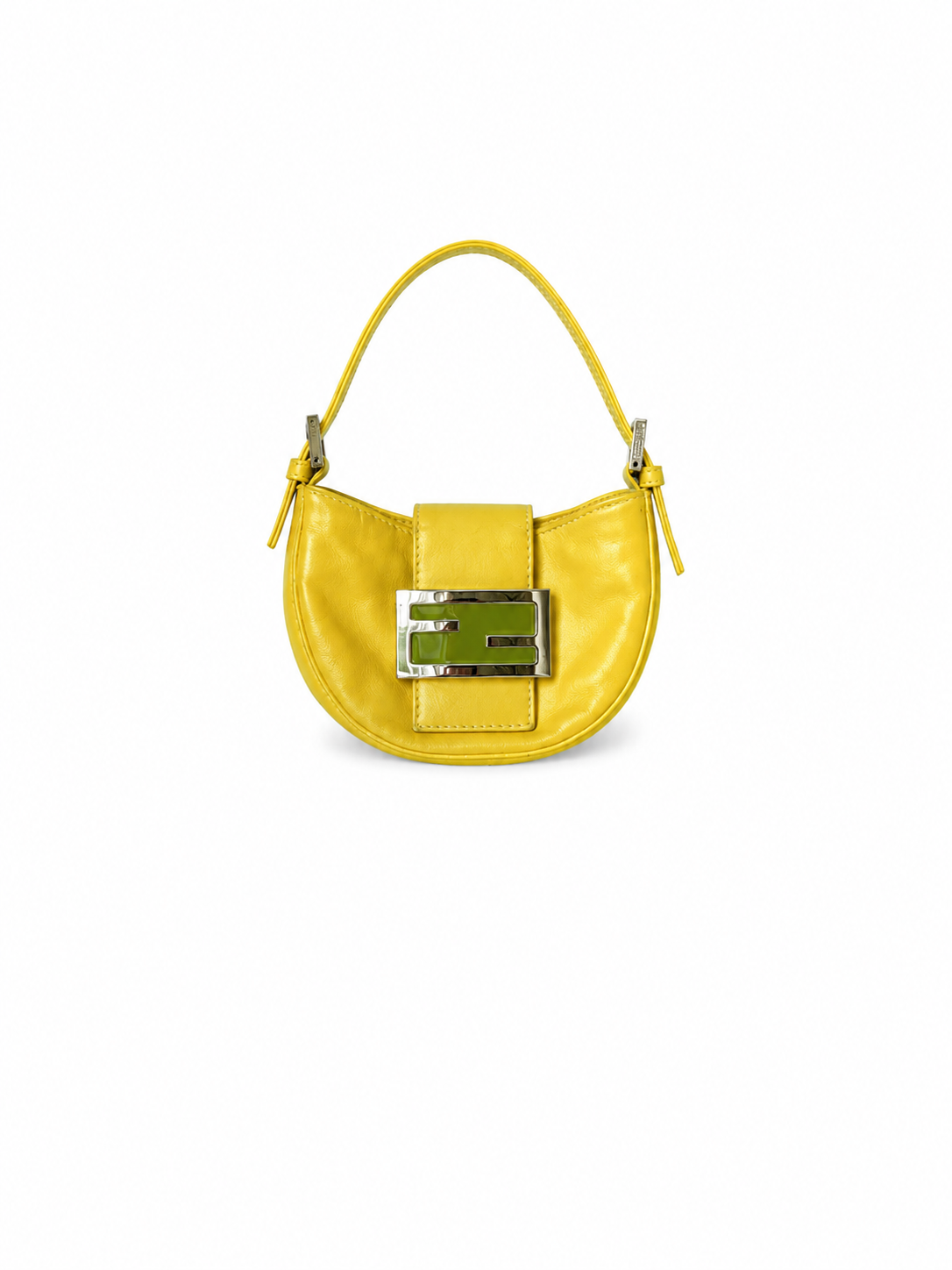 FENDI MINI LIME CROISSANT BAG