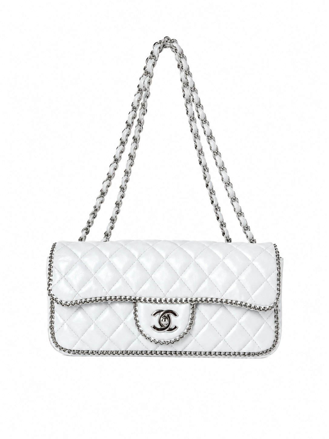 CHANEL WHITE MADISON FLAP BAG