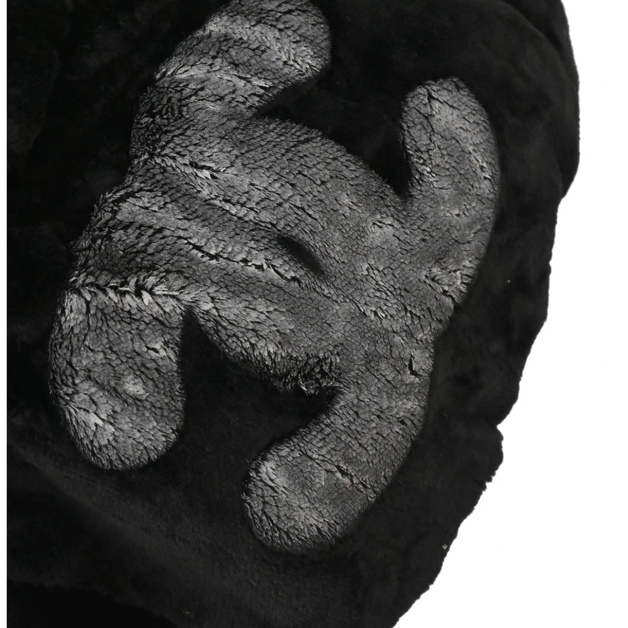 CHANEL BLACK FAUX FUR HOBO BAG