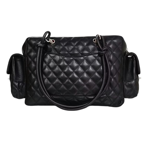 CHANEL BLACK CAMBON REPORTER BAG